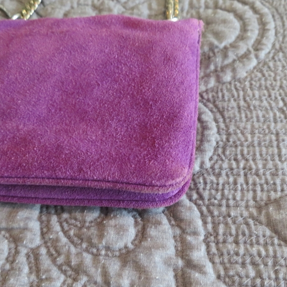 Michael Kors purple suede chain link purse - Picture 5 of 7